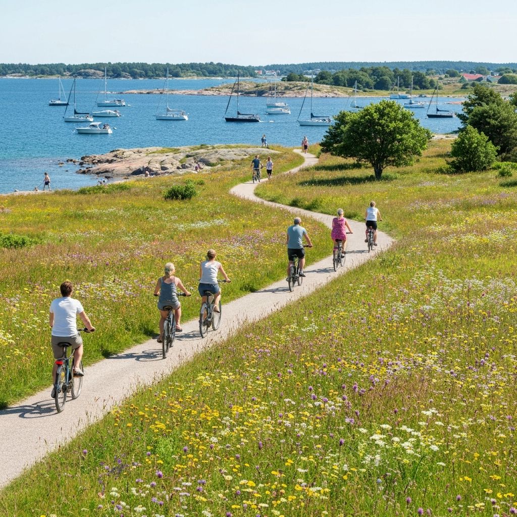 Cykling längs kusten och sommaraktiviteter i Söderhamn